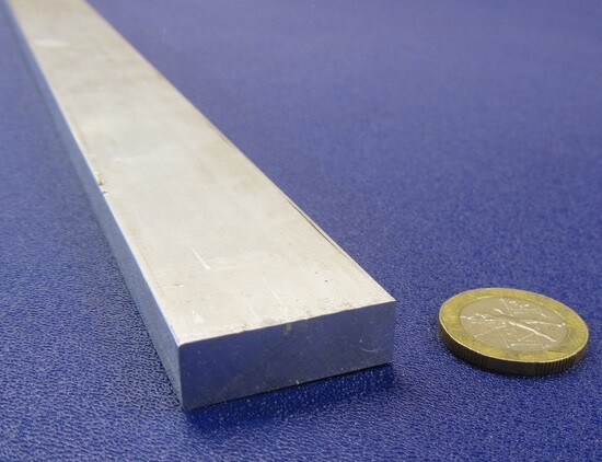 6061 T6 Metric Aluminum Bar, 10mm Thick x 30mm Wide x 3 Ft Length