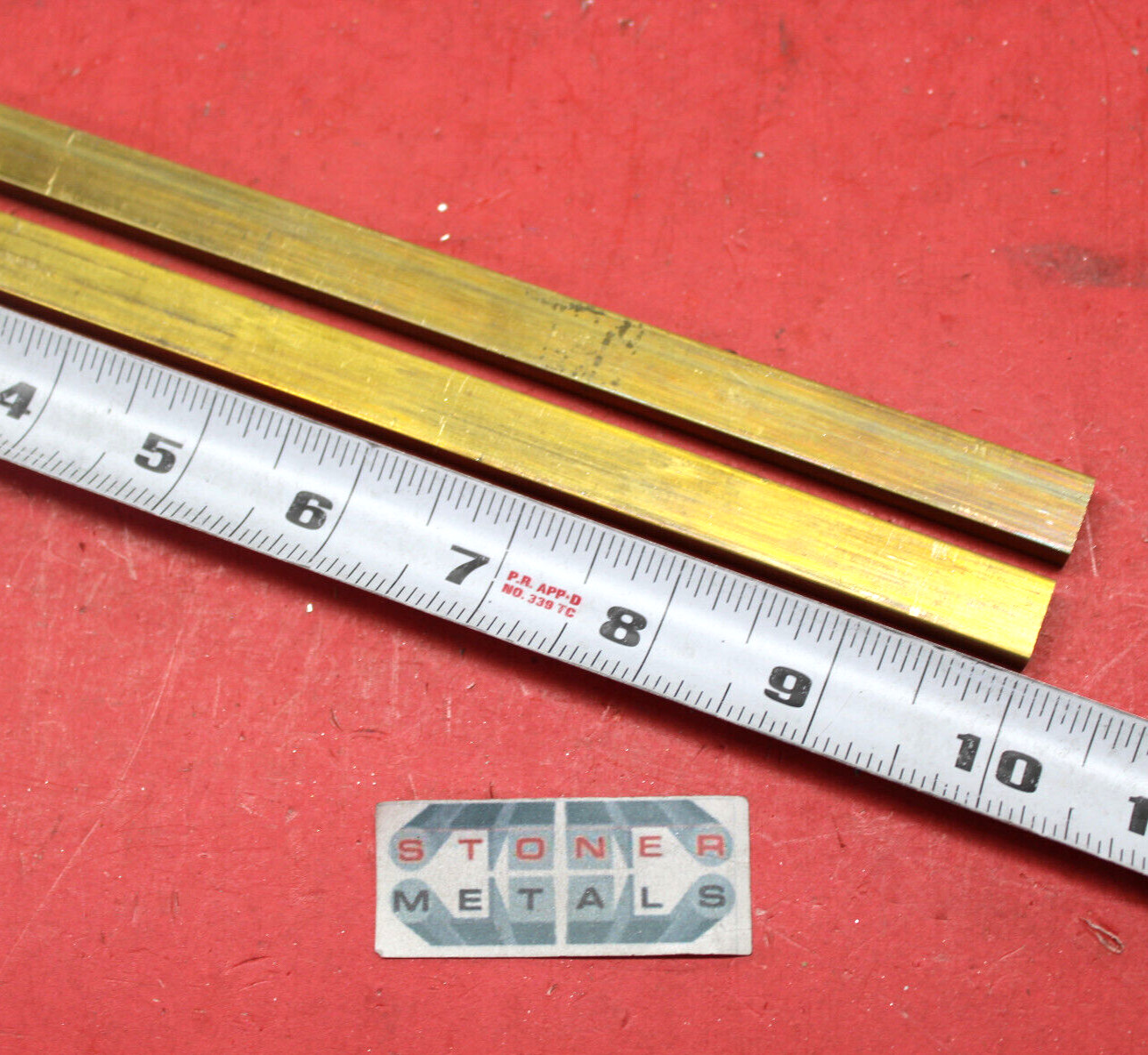 2 Pieces 1/4″ x 1/2″ C360 BRASS FLAT BAR 10″ long Solid .25″ Mill Stock H02