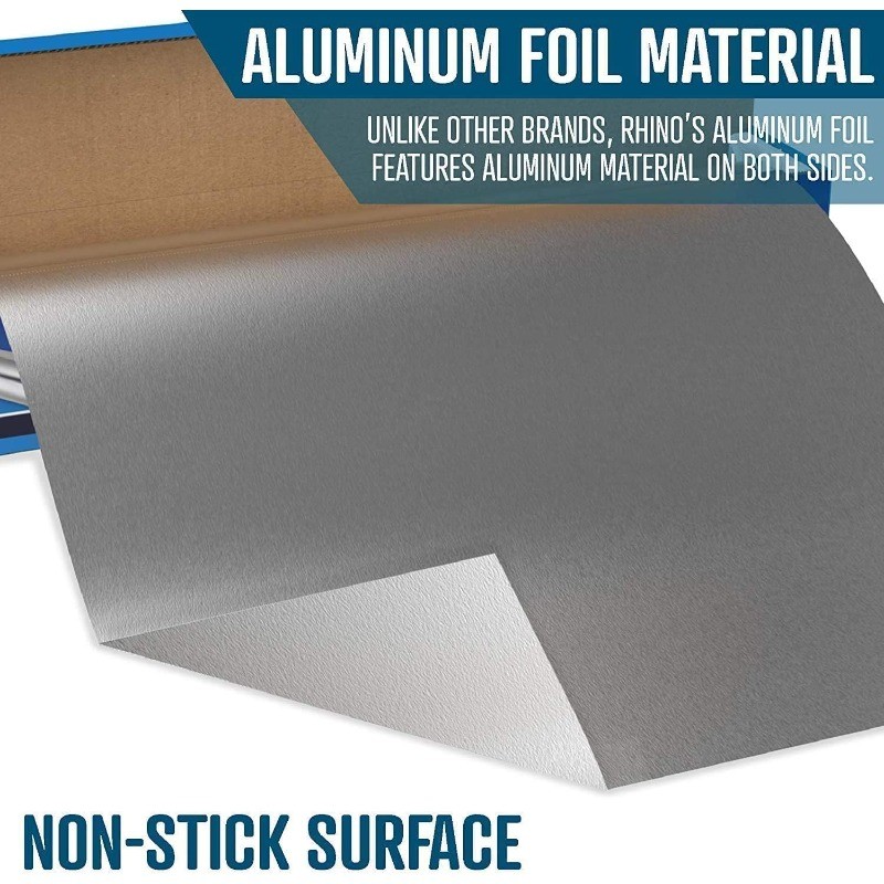 Heavy Duty Aluminum Foil – 18 x 525 sf Roll, 25 Microns Thick – Commercial Grade