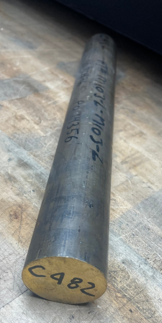 C482 Copper alloy Naval Brass Round bar 29.6 lbs – medium lead 2 1/2″ x 19 3/4