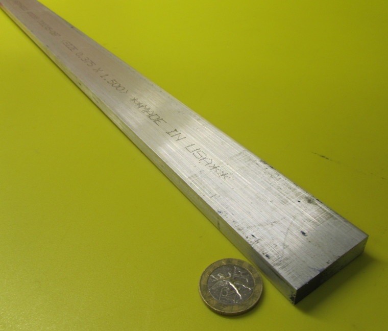 6061 T651 Aluminum Bar, 3/8″ (.375″) Thick x 1 1/2″ Wide x 24″ Length
