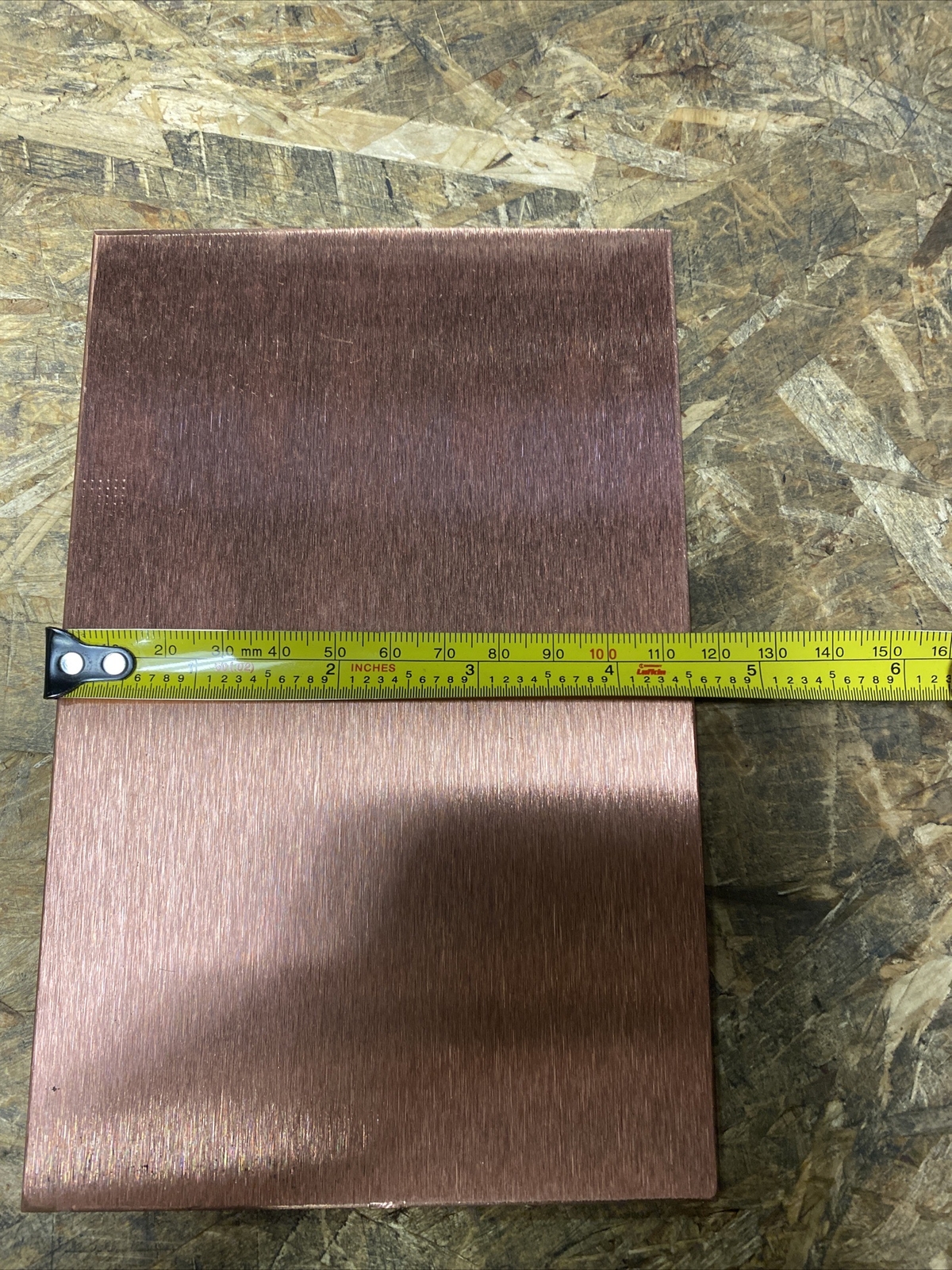 1/8” (0.125” Thick) 4.5”x 7.0”- COPPER SHEET PLATE – Brushed – Ultra Machinable