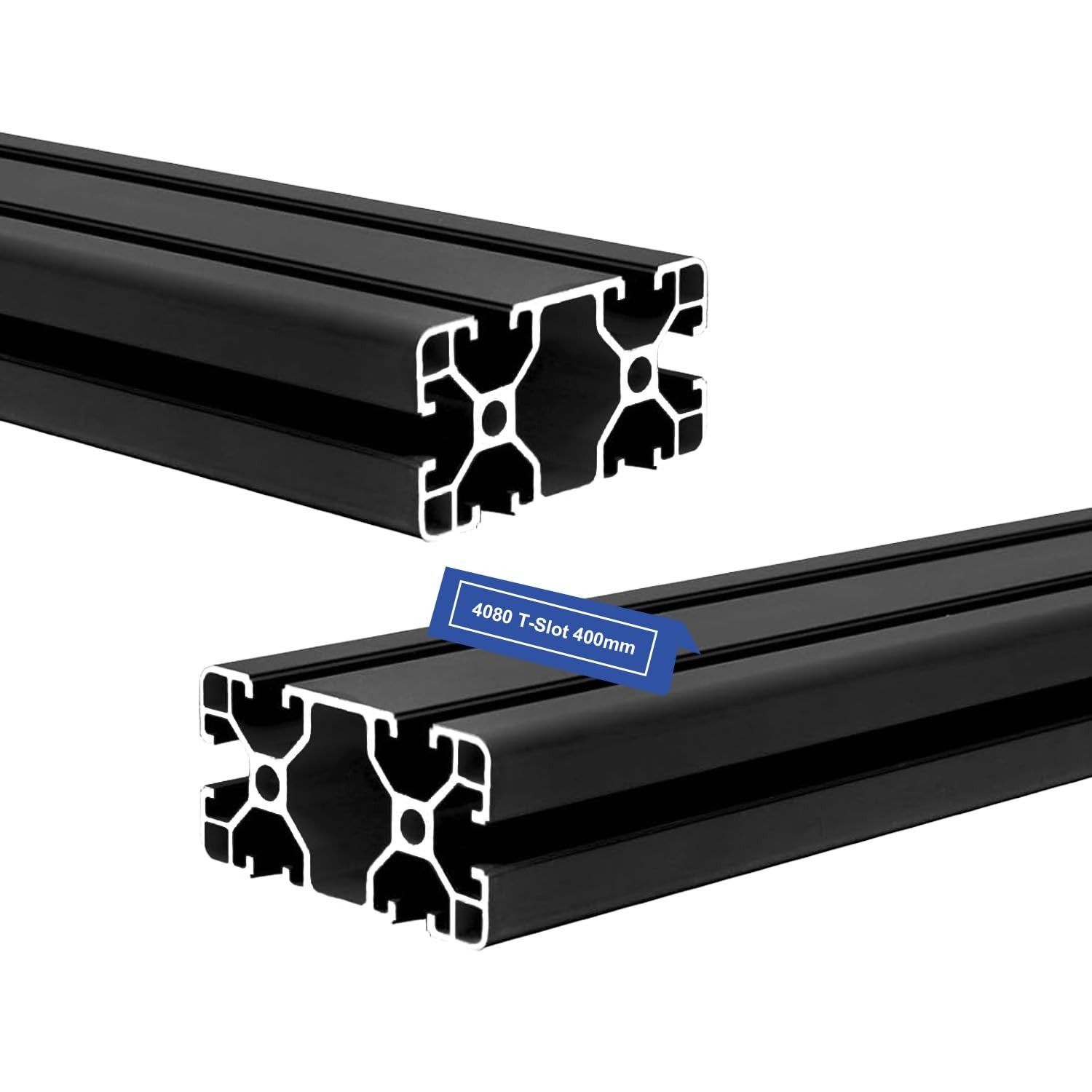 2Pack 4080 T Slot Aluminum Extrusion 400mm Black Extruded Aluminum Profile 40…