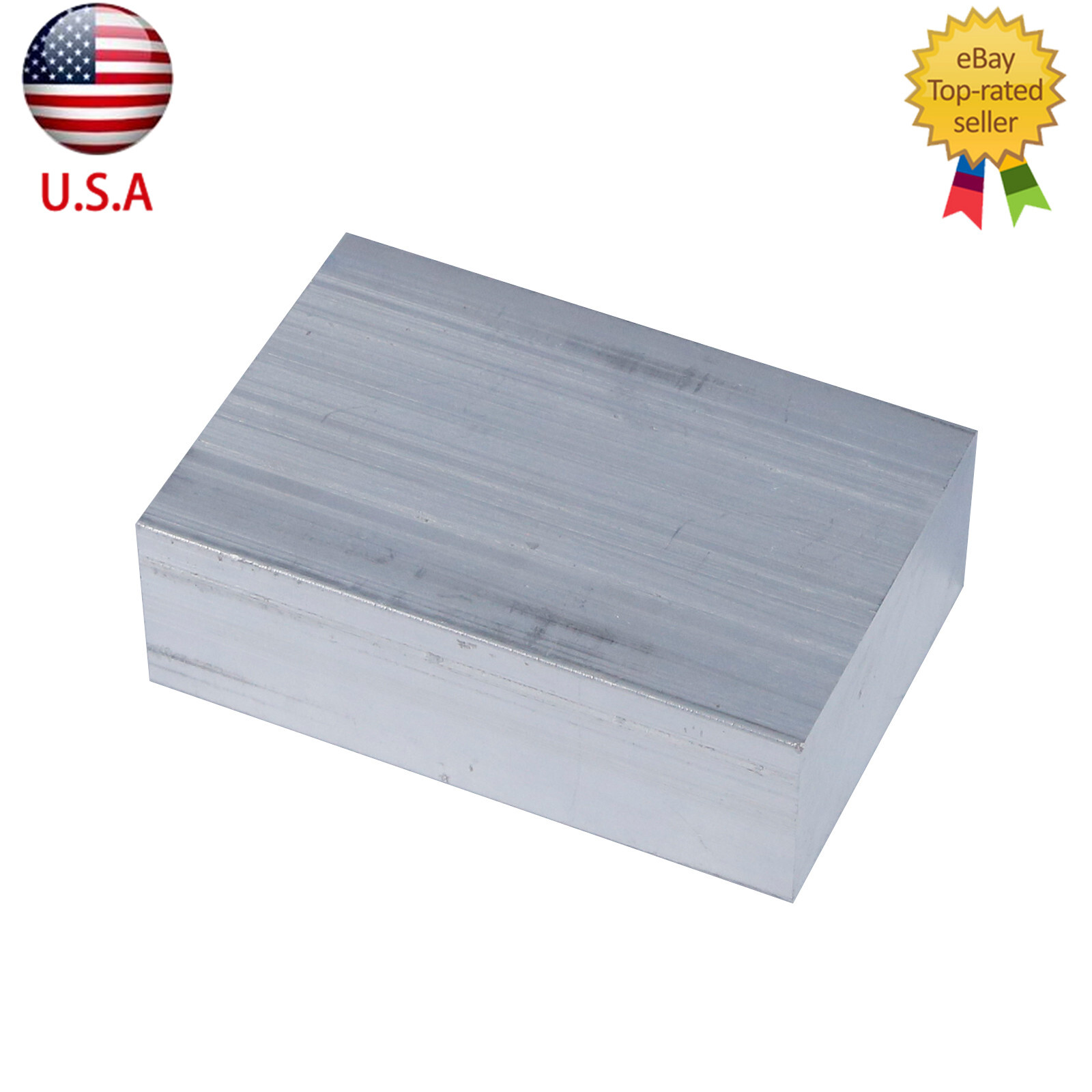 Metal T6061 Aluminum Flat Plate Sheet Stock Length 75mm Width 50mm Thick 25mm