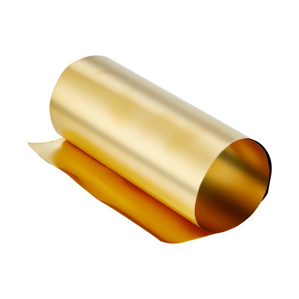 1 PCS Brass Sheet 12×6 Inch 0.01mm Thickness Brass Plates Metal Shim Stock