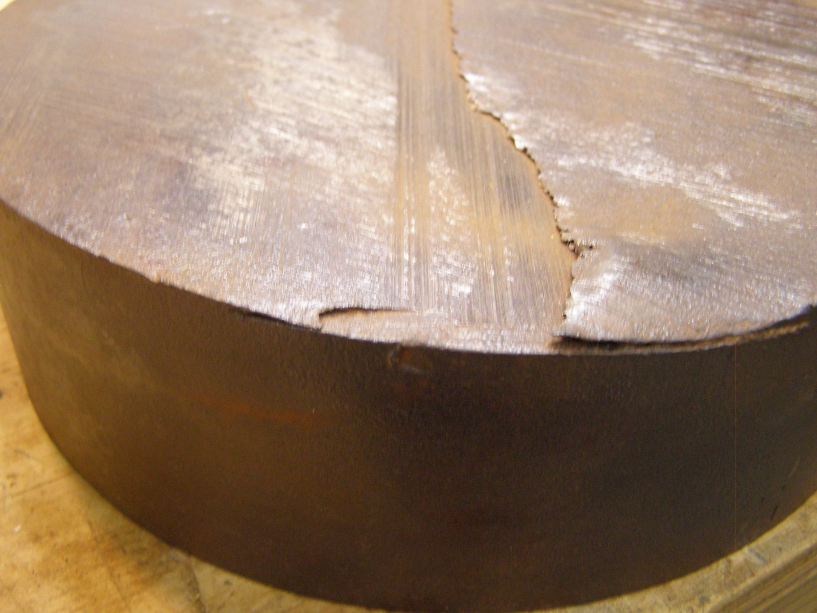 9-1/2″ Diameter x 2-1/4″ Thick Iron / Steel Disk About 55 Lbs Iron Plate See De