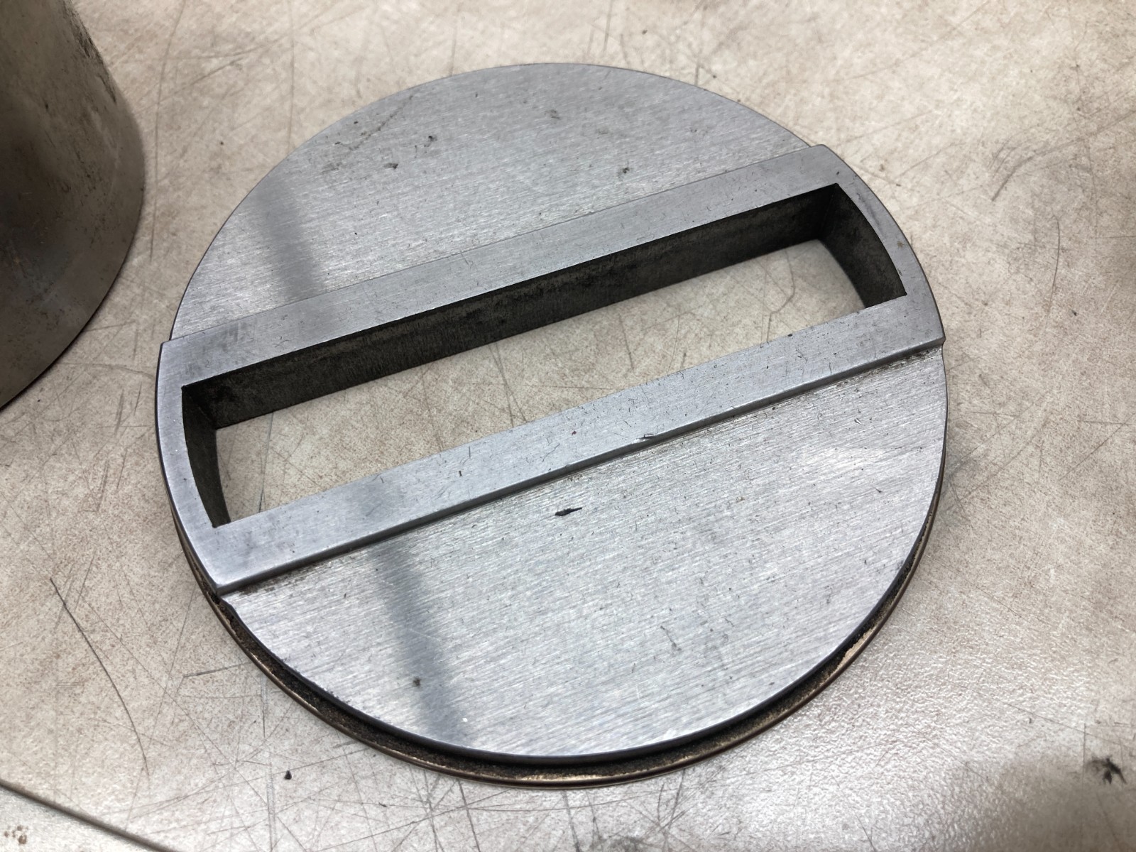 Wilson Tool 1.25 THK Emboss RD Make Die Base-Rework Punch & Die Cap W/ Sample