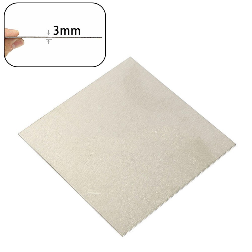 1pc 100x100mm Pure Nickel Ni Sheet Plate For Electroplating Anode Element 0.5mm
