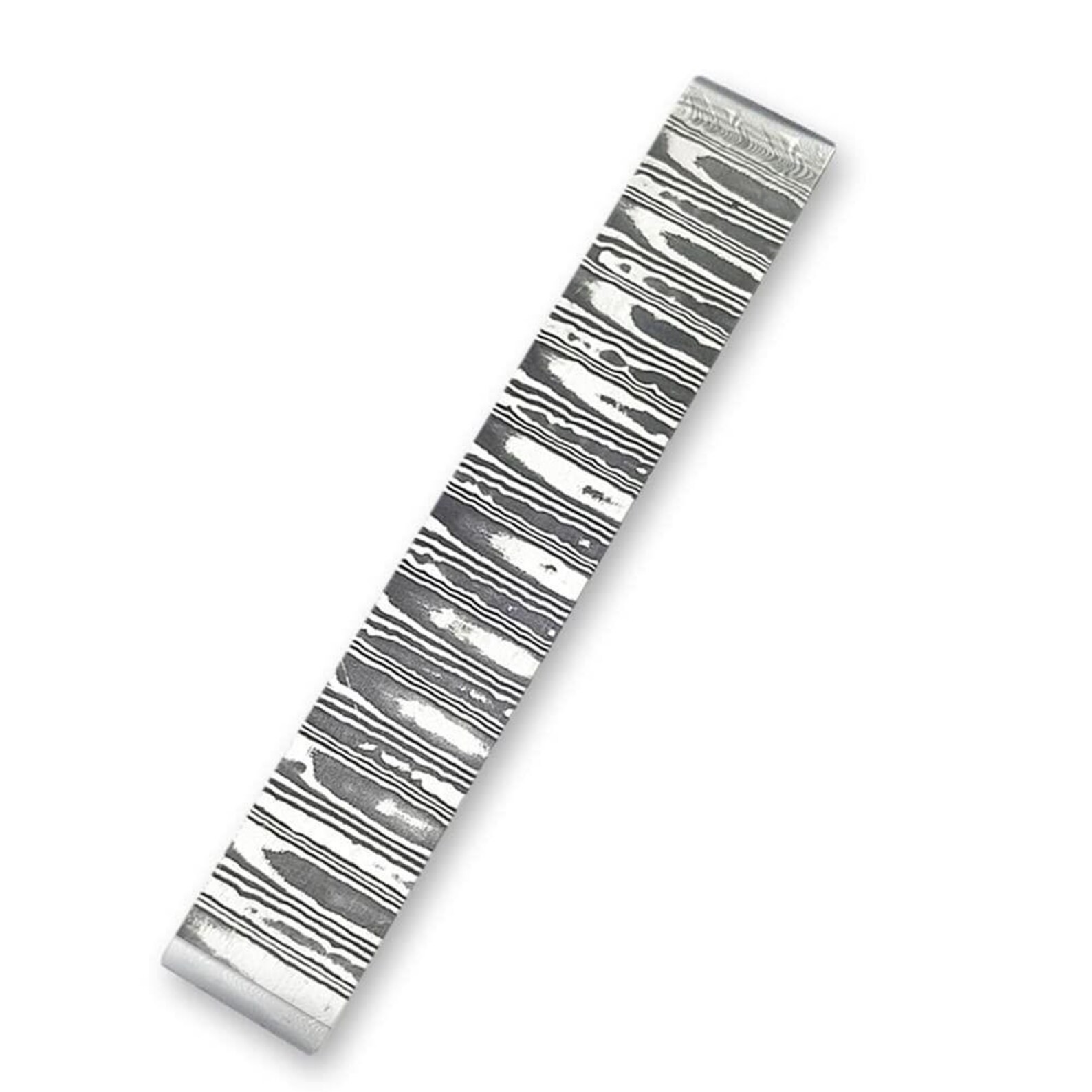 Handmade Ladder Pattern Damascus Steel Billet | 1095 & 15N20 Knife Making Supply