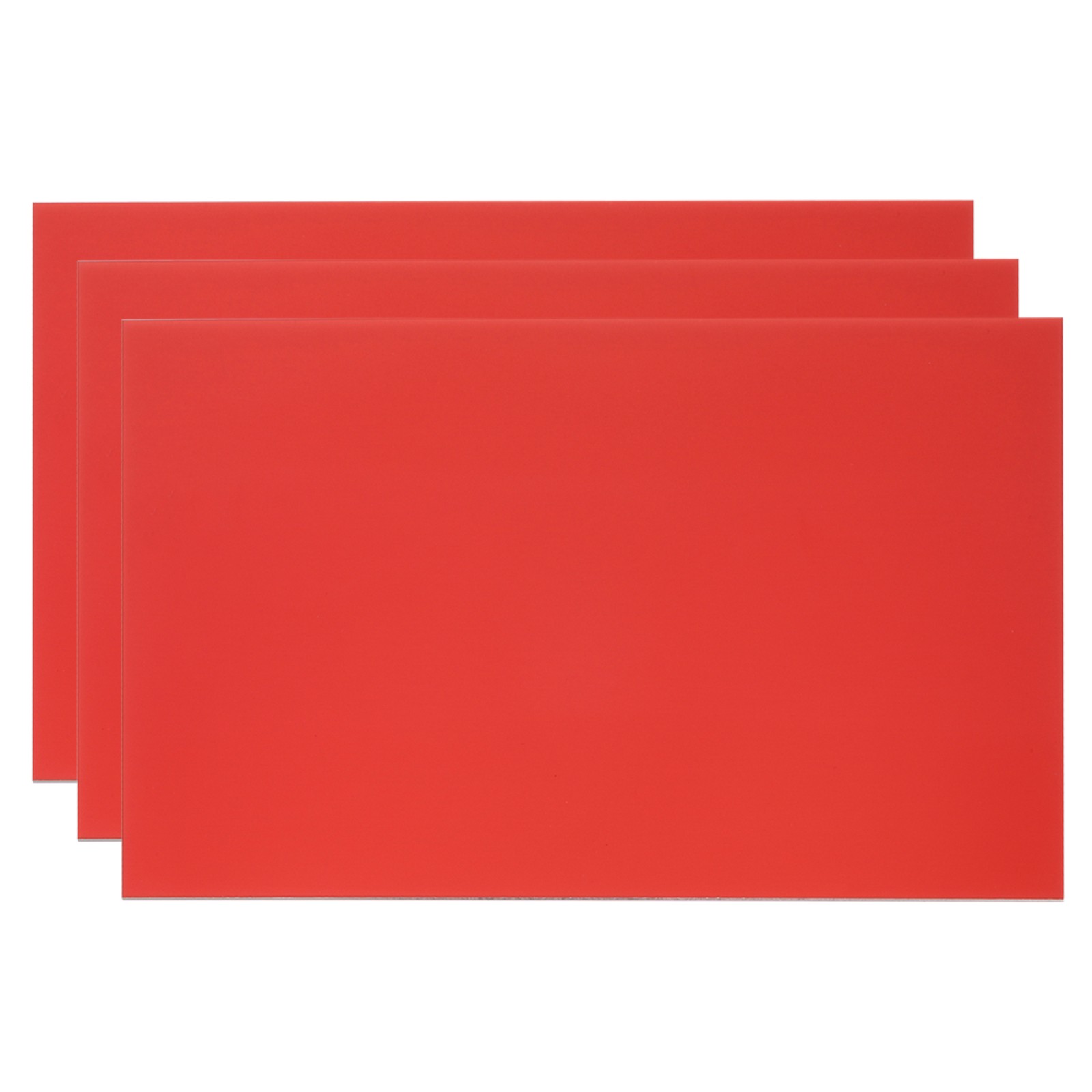 6×10 Inch Anodized Aluminum Sheet Metal, 3Pcs Laser Plates Engraving, Red