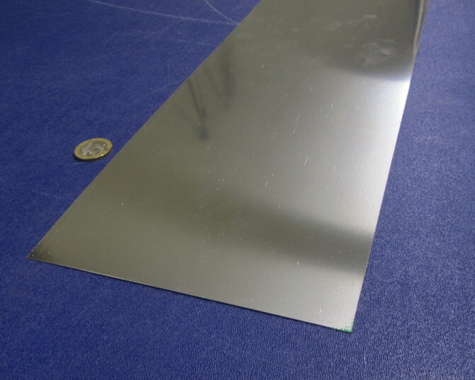 18-8 Stainless Steel Sheet, Full Hard, .010″ x 6.0″ x 100″, 1 Piece