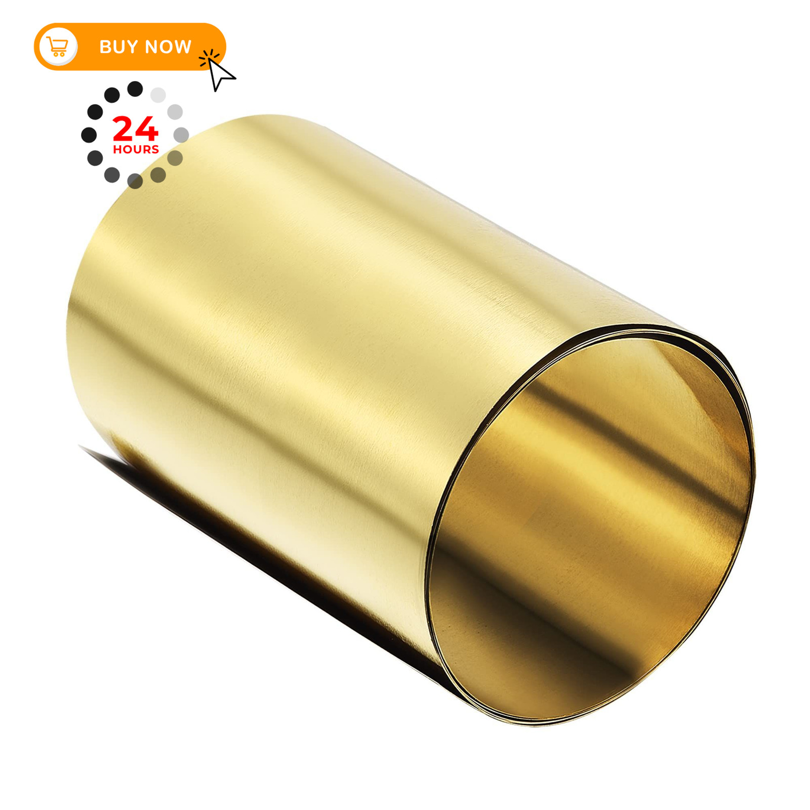 uxcell Brass Sheet Roll, Metal Foil Plate 1000mm x 1000 x 100 x 0.1mm,