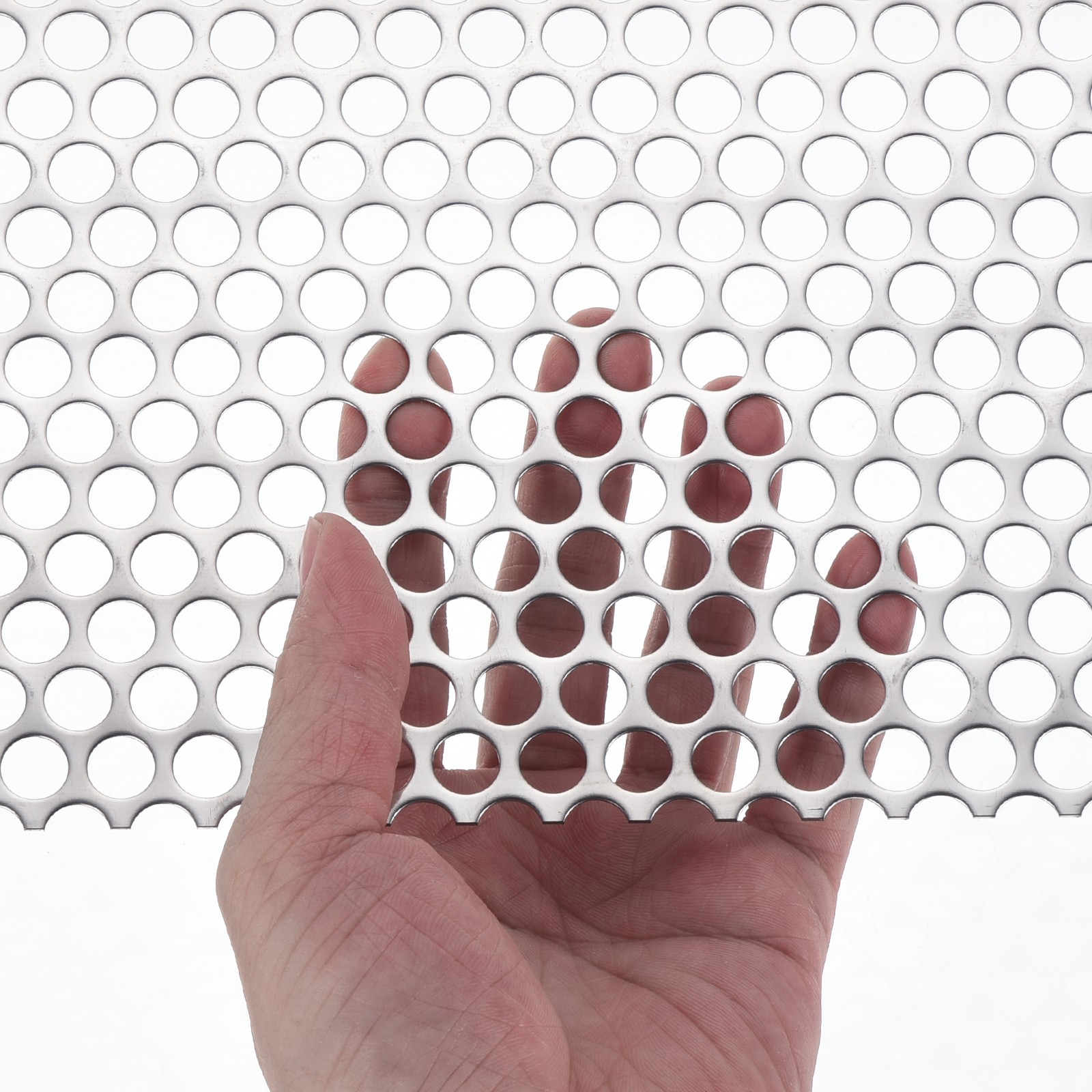 8″x8″ 304 Stainless Steel Perforated Sheet 0.06″ Hole Metal Mesh Plate