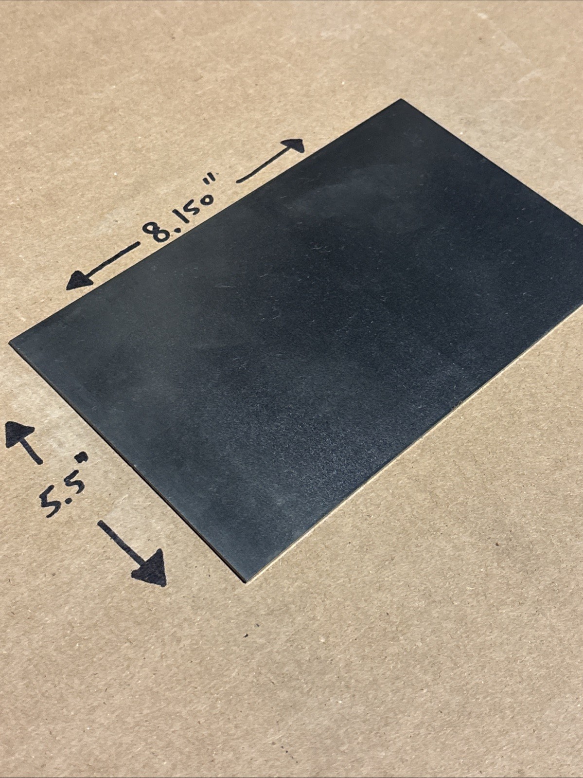 13 Gauge (0.090” Thick) Cold Roll Steel Sheet Metal – 5.50” x 8.150” – New