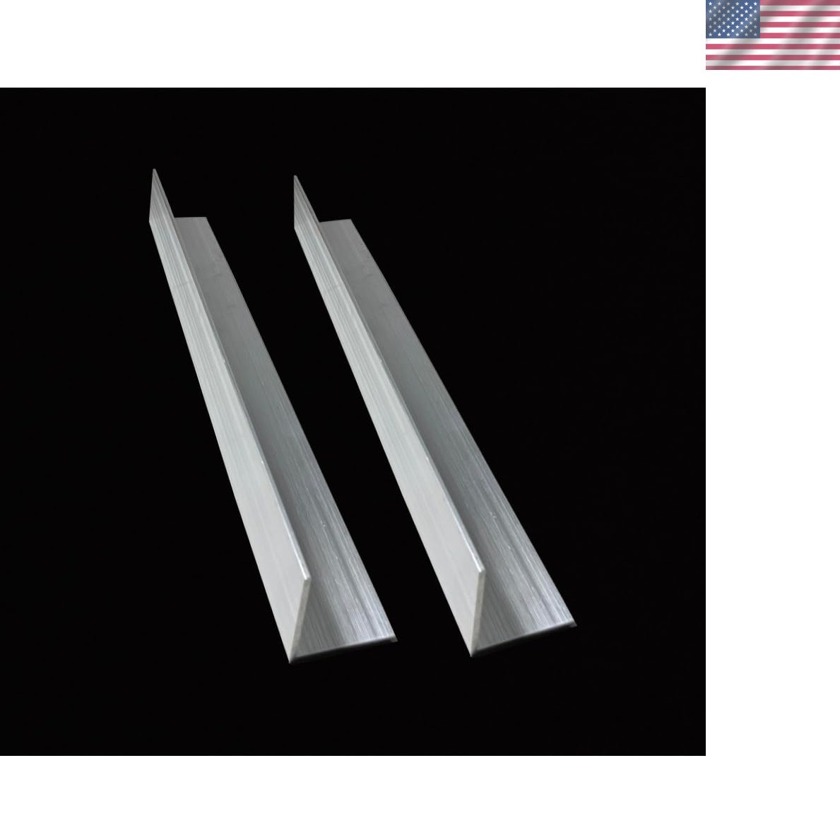 Heavy-Duty 6061 Aluminum Angle, 1x1x1/8 inch, 16″ Long, 2PCS – Rust Resistant