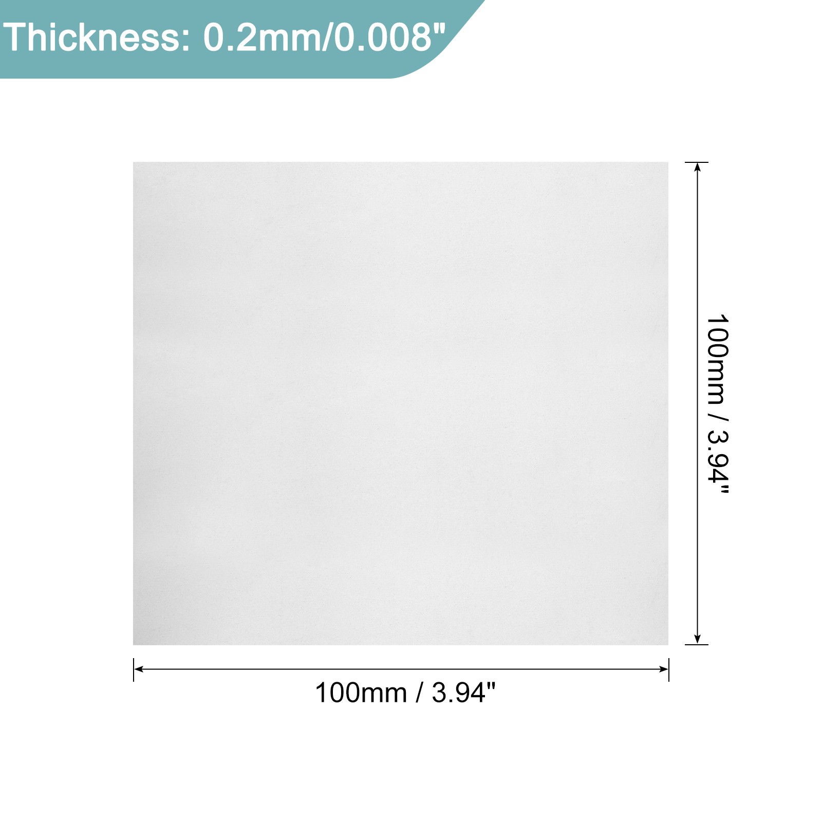 1Pcs GR5 Titanium Plate Sheet, 100x100x0.2mm Titanium Alloy Metal Sheet