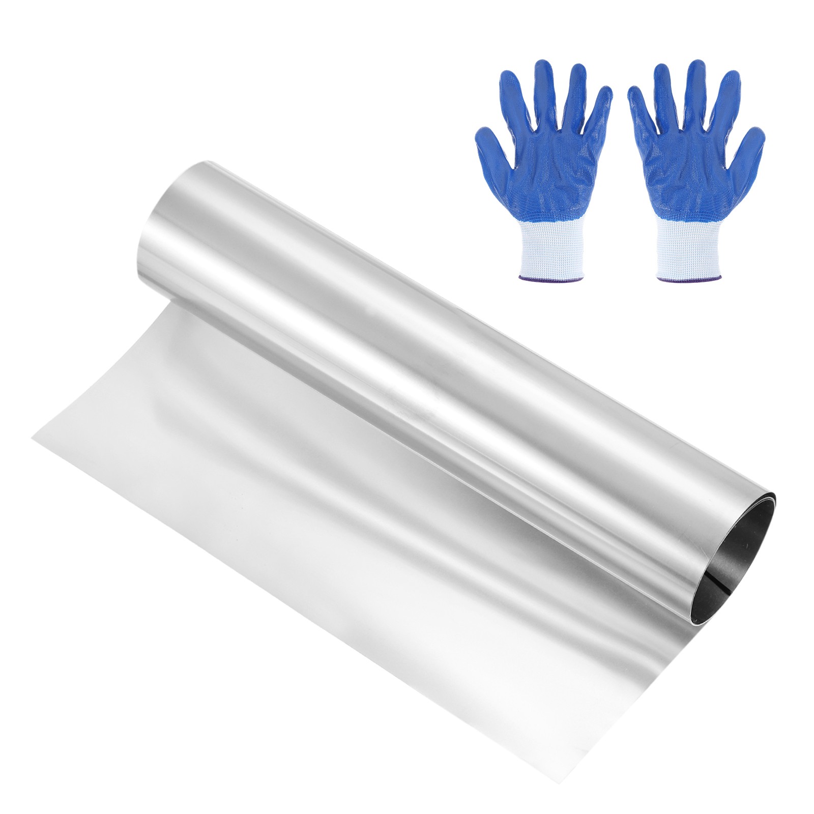 304 Stainless Steel Foil Roll 0.12mm x 300mm x 1m Metal Strip Sheet Silver Tone
