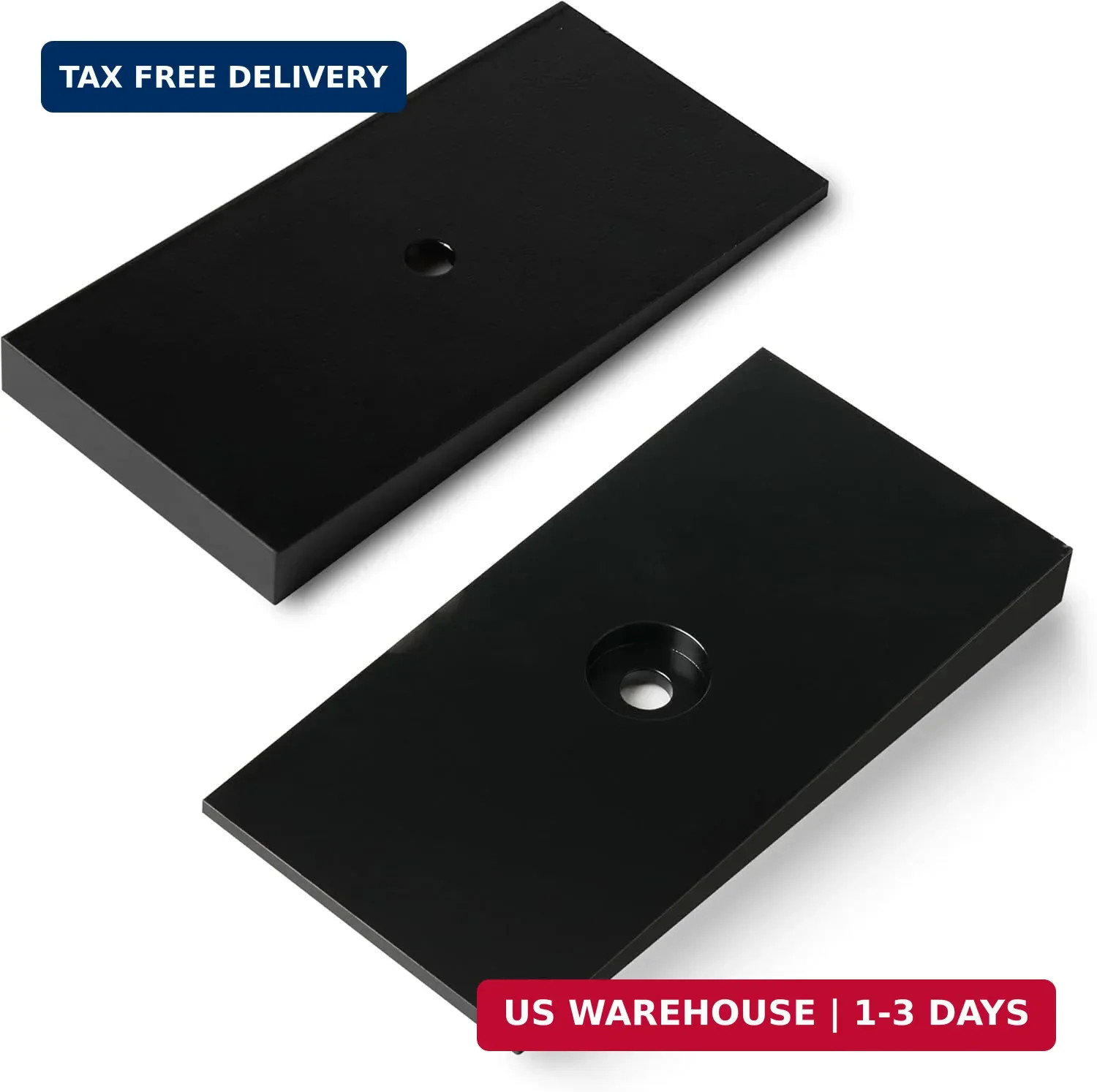 2.5″ Wide 4° Degree Steel Leaf Spring Shims 800061 2PCS (Black)