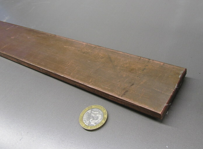 110 Copper Bar H02, 5/16″ Thick x 2.0″ Wide x 24 Inch Length