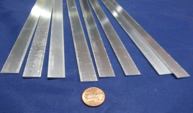 6061 T6 Aluminum Bar, 1/16″ (.062″) Thick x 5/8″ Wide x 36″ Length, 8 pcs