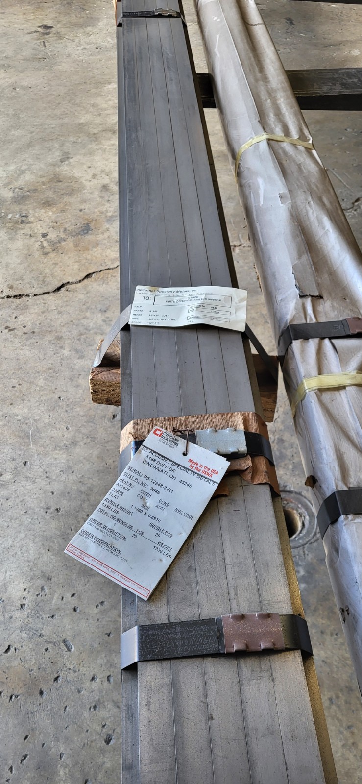 Bulk Lot – 416 Stainless Bars .897″ × 1.198″ × 12′ – 24,893 lbs ASTM A582/DFARS