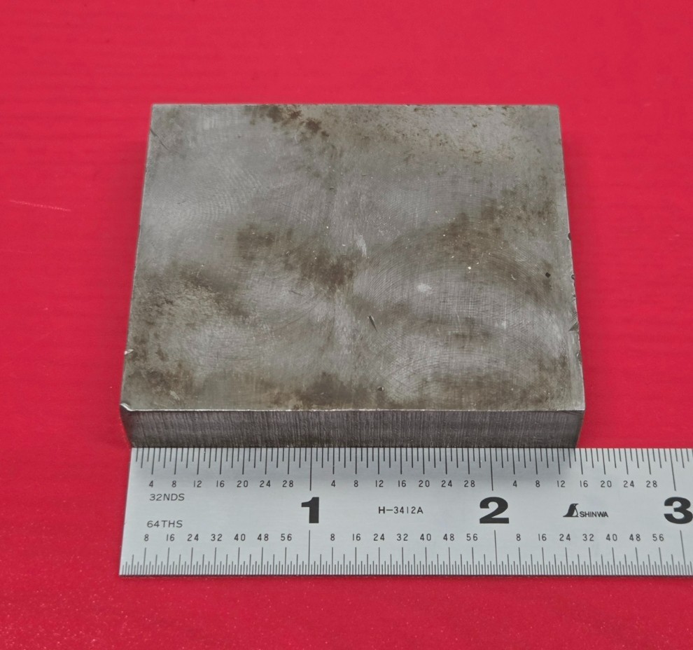 A36 Cold Rolled Steel Block Billet 2.49″ Long, 2.13″ Wide, 0.47″ Thick, 11.3 Oz.