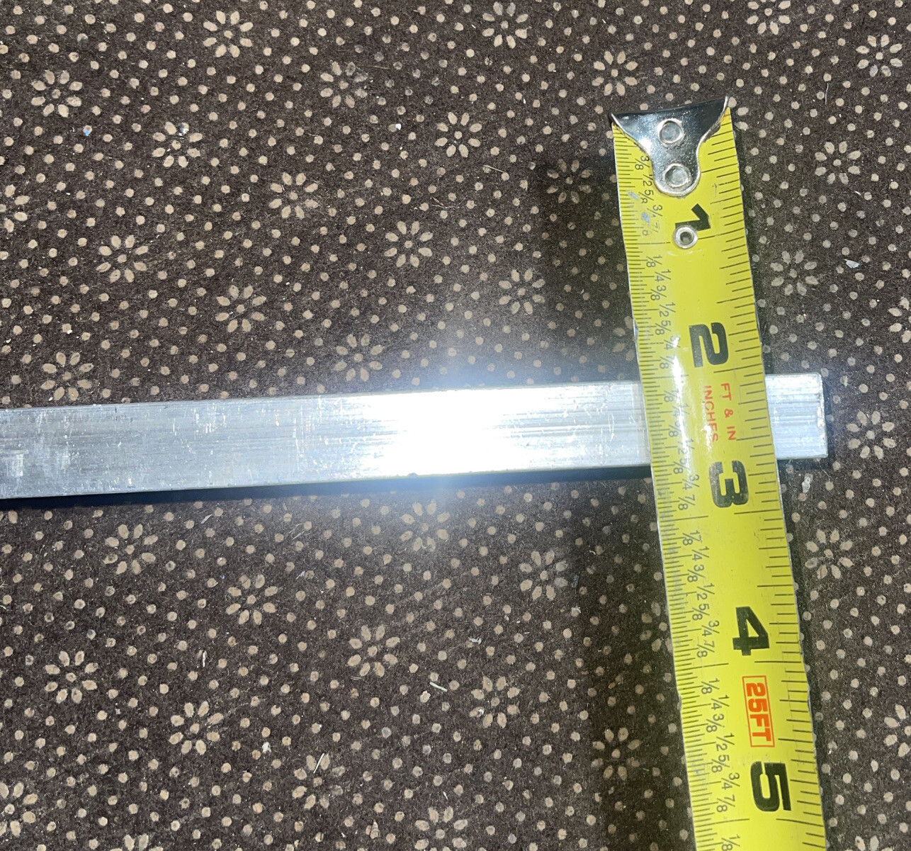 5/8”x1” Aluminum Bar 6” Long