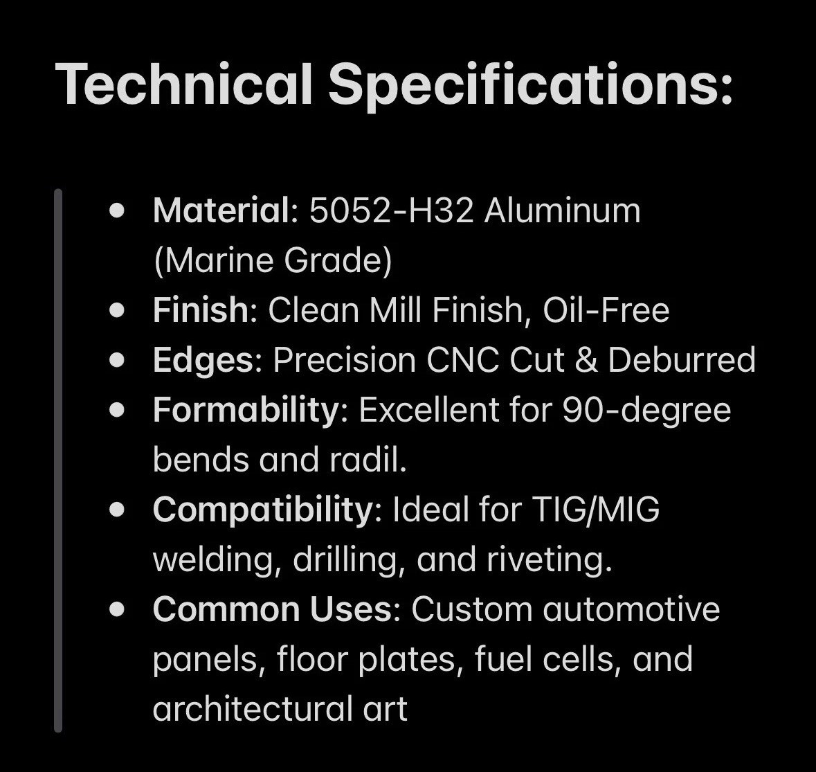 1/8″ .125 Aluminum Sheet Plate 4” x 36” 5052 Metal Cut Plate