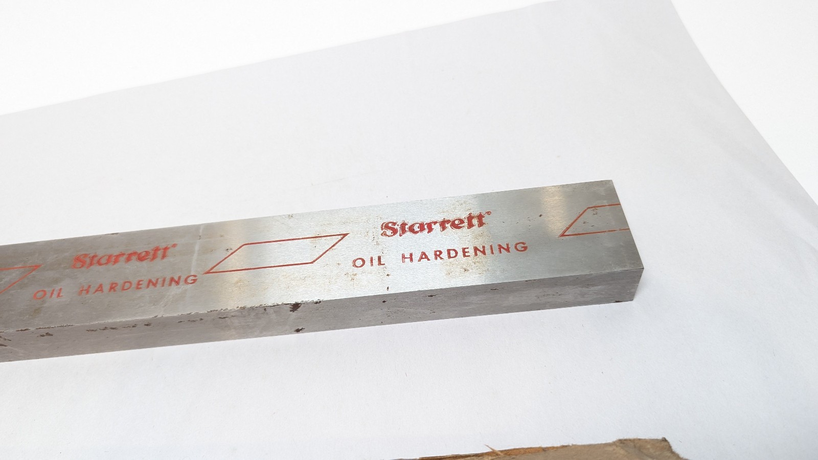 Starrett No 496 O1 Oil Hardening Precision Ground Flat Stock 1 x 2 x 15