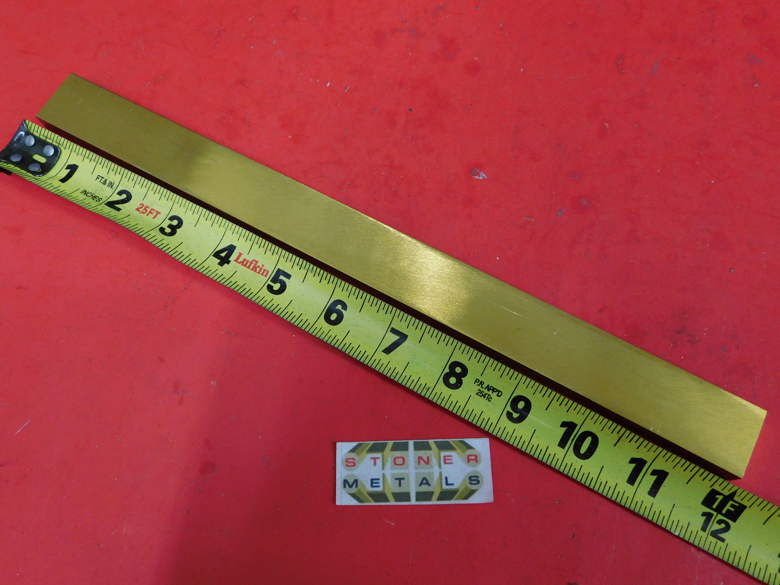 3/8″ x 1″ C360 BRASS FLAT BAR 12″ long Solid Mill Stock H02 .375″x 1.00″x 12″