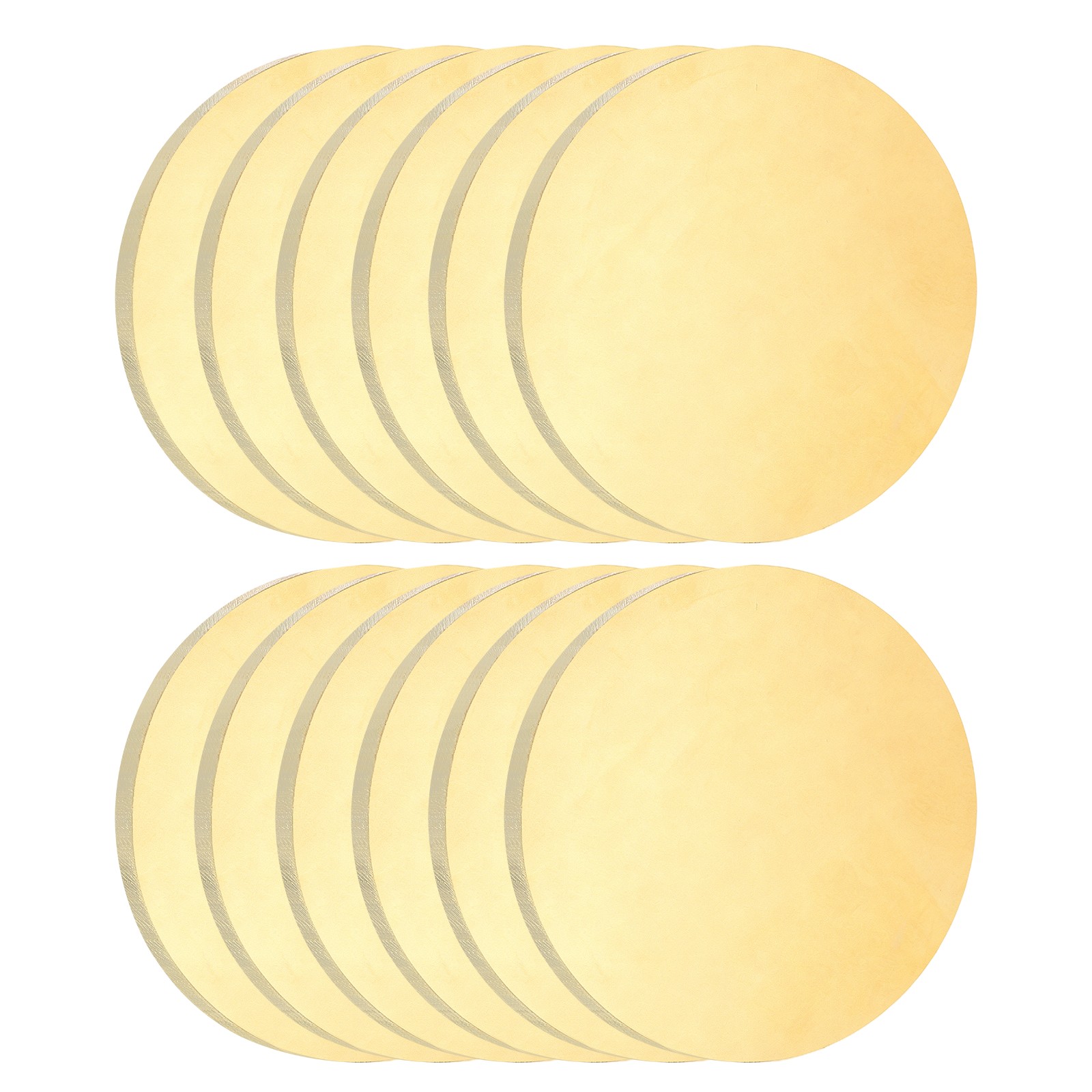 12Pcs Brass Round Plate, 0.06″(1.5mm) Thick 0.8″(20mm) Dia H65 Brass Round Sheet