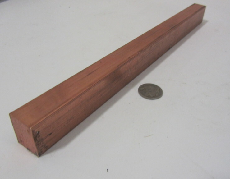 182 Copper Bar 3/4″ Thick x 1.0″ Wide x 1 Foot Length
