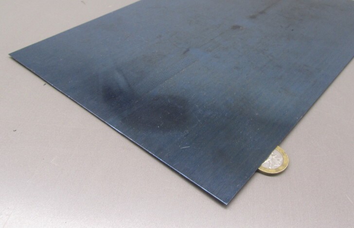 1095 Hard Blue Tempered Spring Steel Shim .030″ Thick x 8.00″ Wide x 24″ Long
