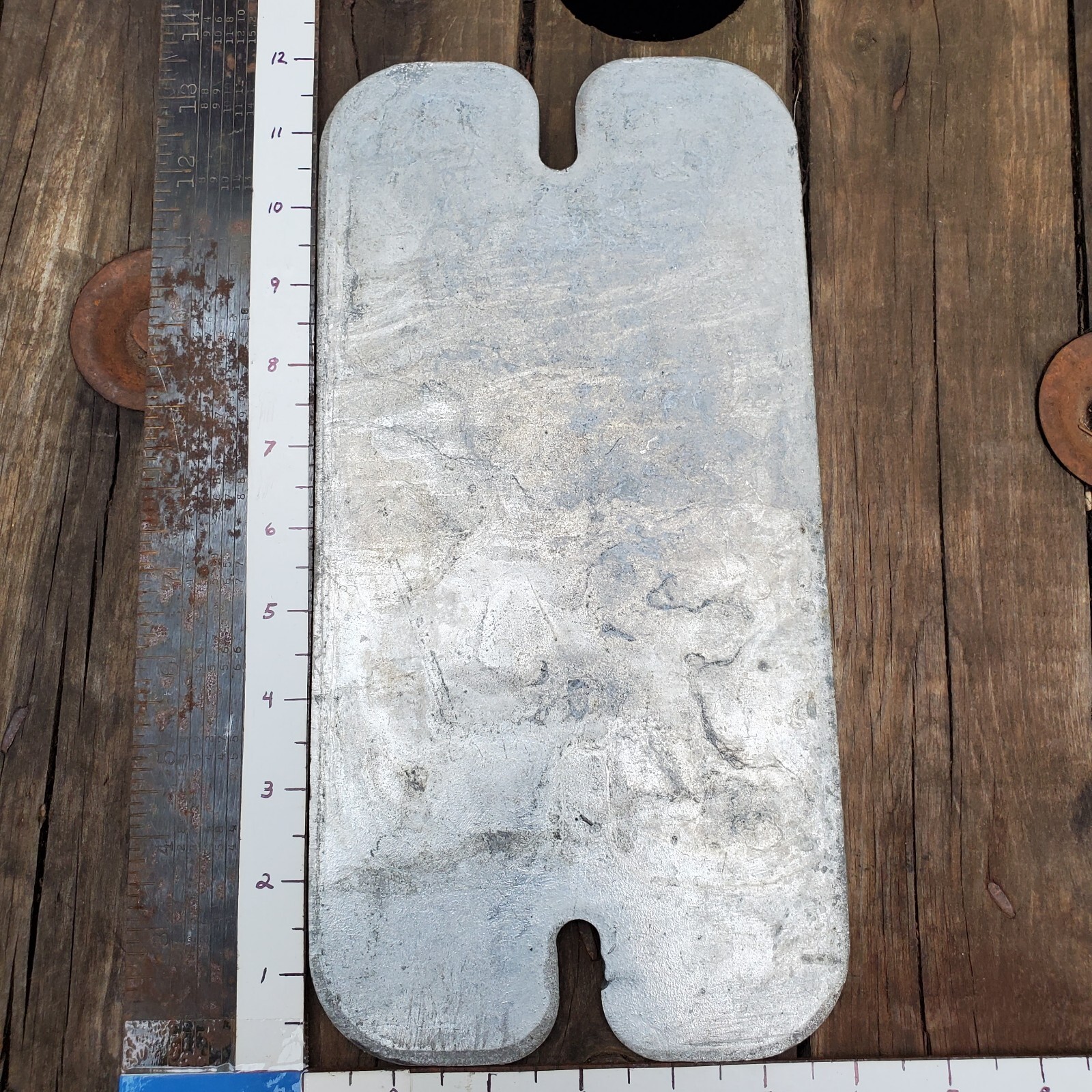 Galvanized Steel Rectangular Plate Sheet 12″x6″ x 3/16″ 2 Slit Metal Cover