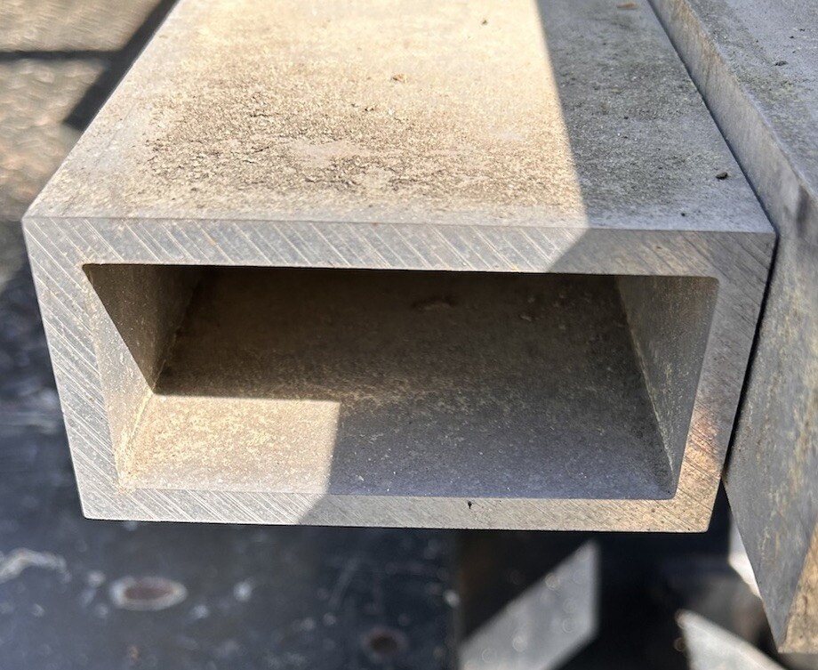 4″ X 2″ X 1/4” (wall) X 12″ Length Aluminum Rectangular Tube, 0.25” Wall