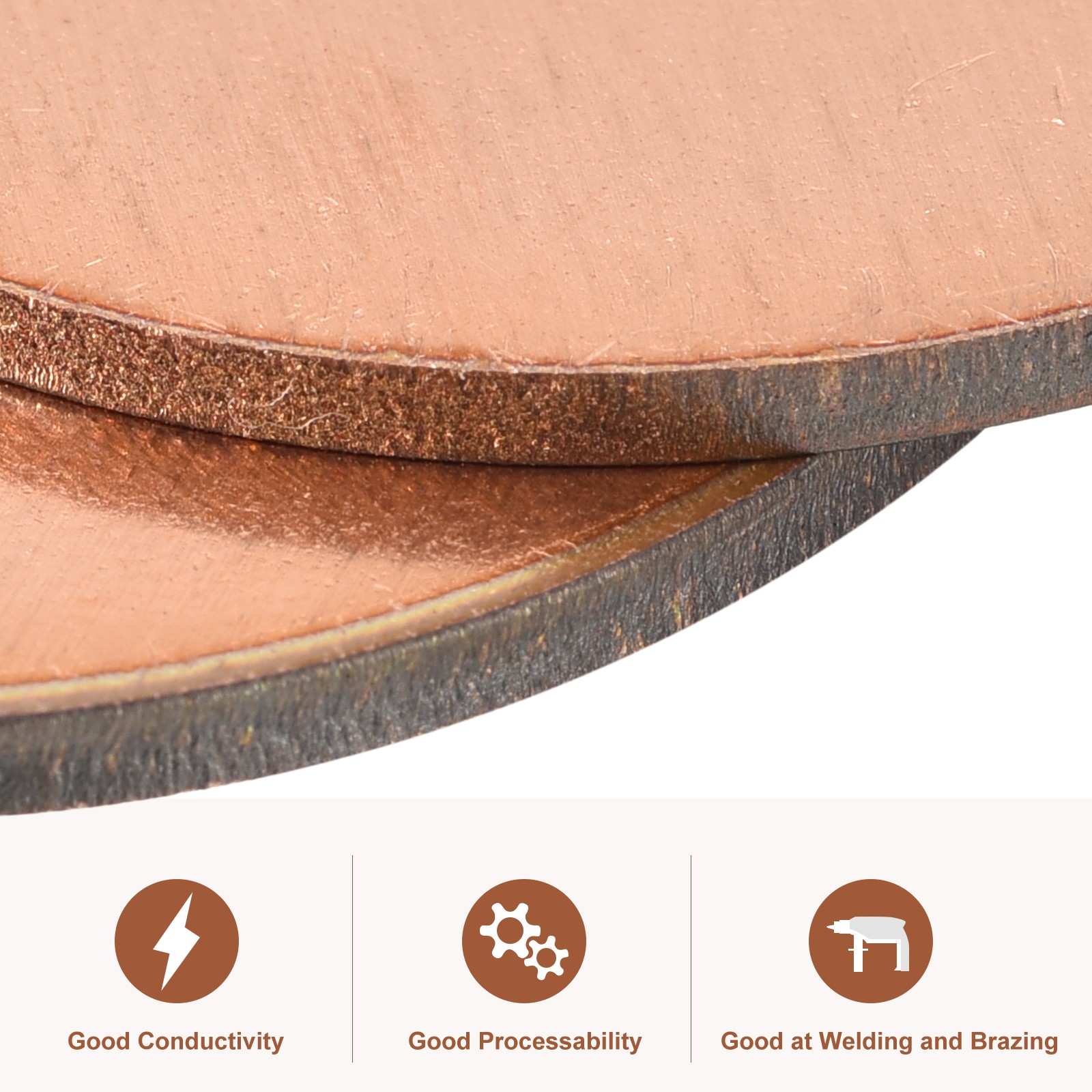 8pcs Pure Copper Sheet 5/8″ x 0.06″ 14 Gauge T2 Copper Metal Round Plate
