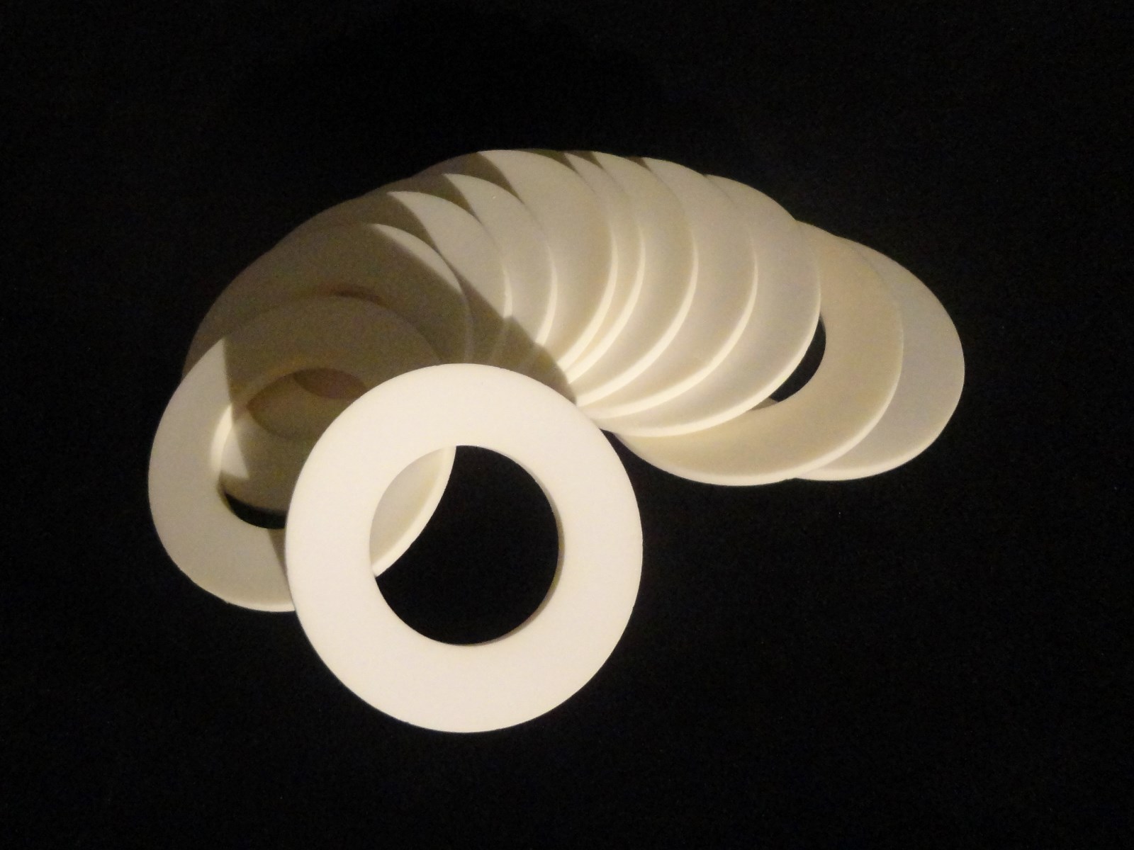 LARGE HIGH PURITY ALUMINA CERAMIC RING WASHER SPACER PLATE No.:3