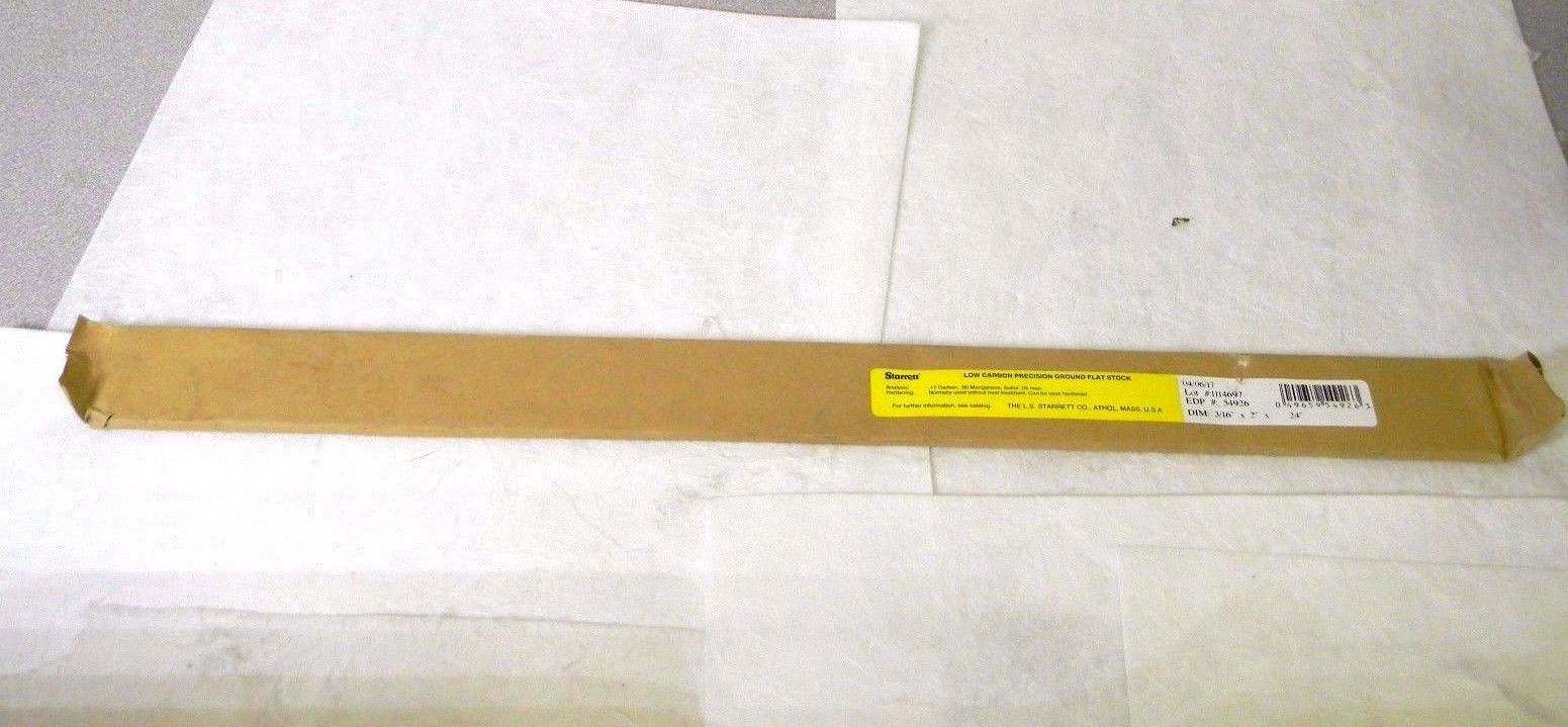 Starrett Low Carbon Steel Flat Stock 24" x 2" x 3/16" AISI Type C