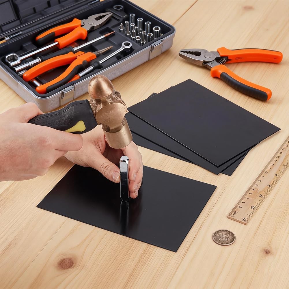 7x5x0.06 Inch Aluminum Sheets Laser Engraving Blank Metal Stamping Plate 4 PCS