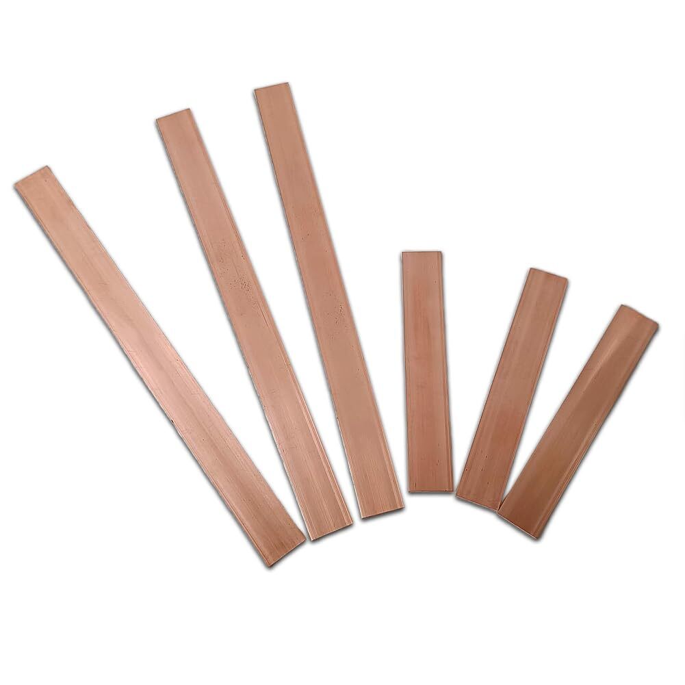 2Pcs C110 Copper Flat Bar 12″ Long 1/8″ 3mm x 1″ 25mm x 12″305mmCopper Bus Ba…