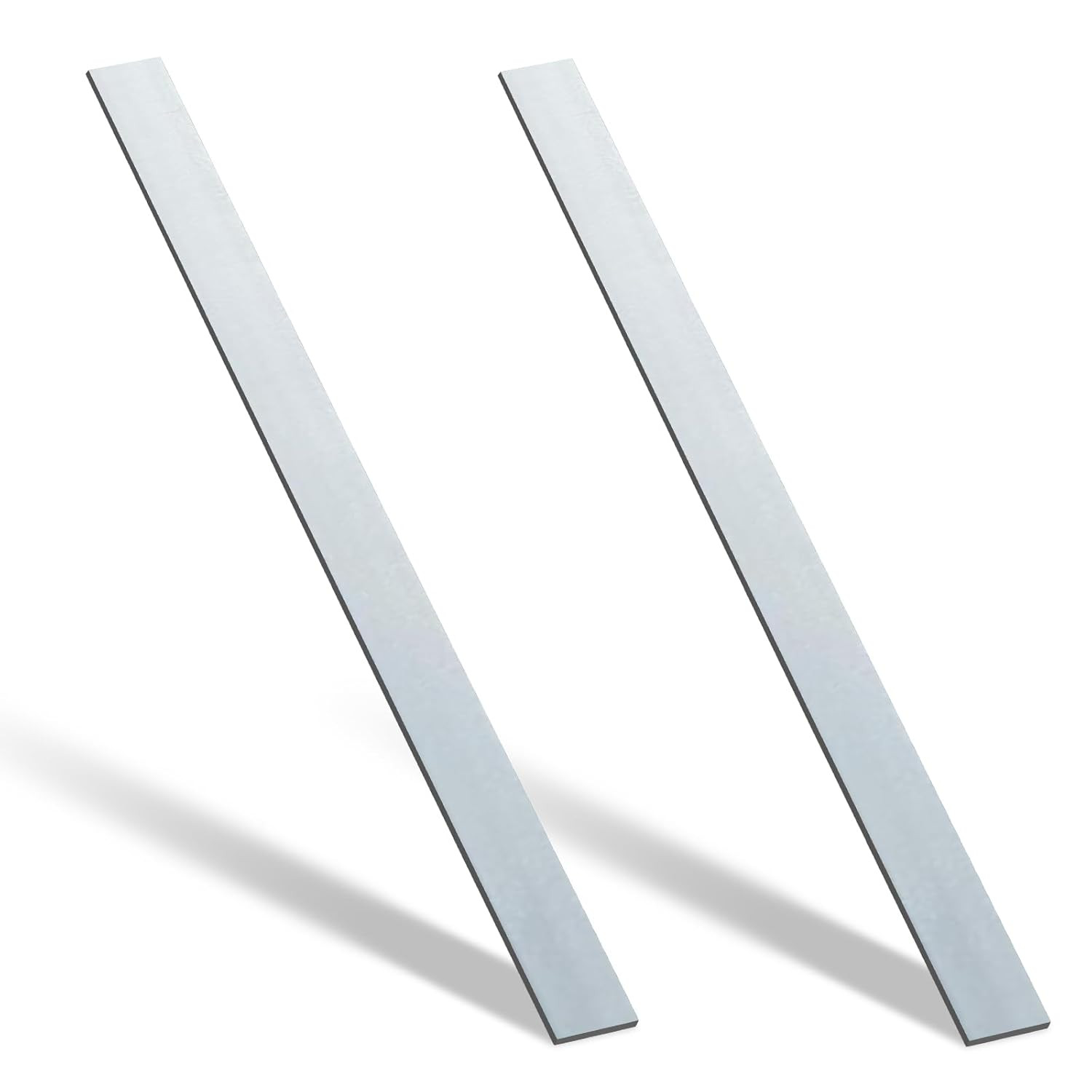 2 Pcs 304 Stainless Steel Flat Bar 2B Finishing Trim Strips Sheet for DIY Craft