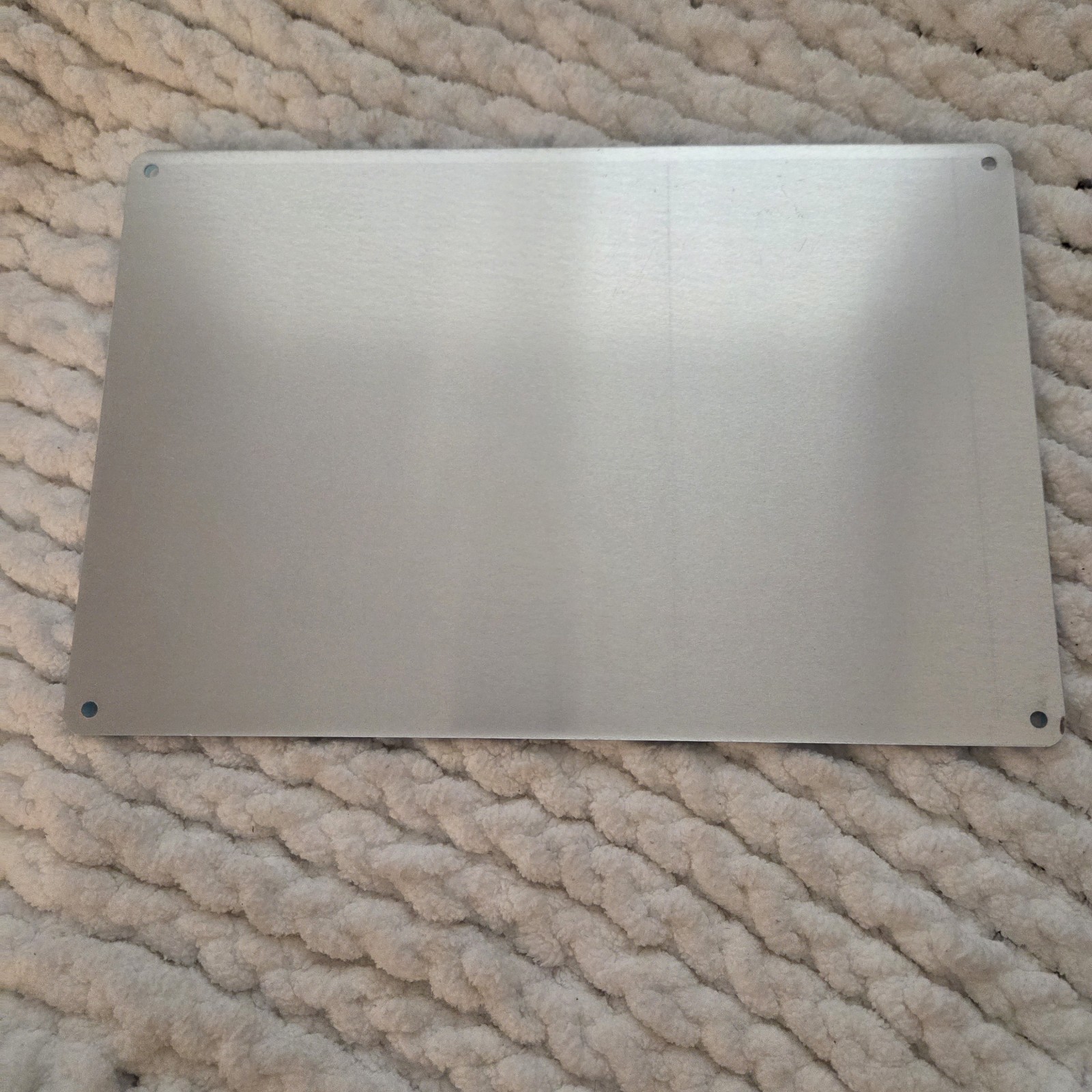 12×8 In Blank Aluminum Metal Sign Plate with Protective Film – White Single Pack