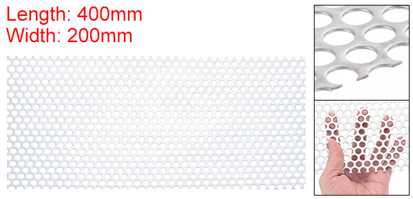 Stainless Steel Perforated Sheet 19GA Metal Mesh Plate Screen Meshes 15.7″x7.9″