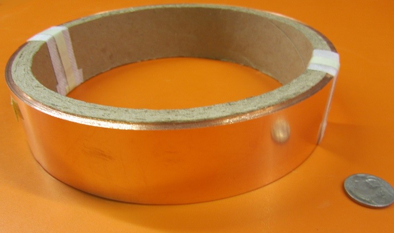 110 Copper Foil Soft Temper .002″ Thick x 1 1/2″ Wide x 100 Foot Length
