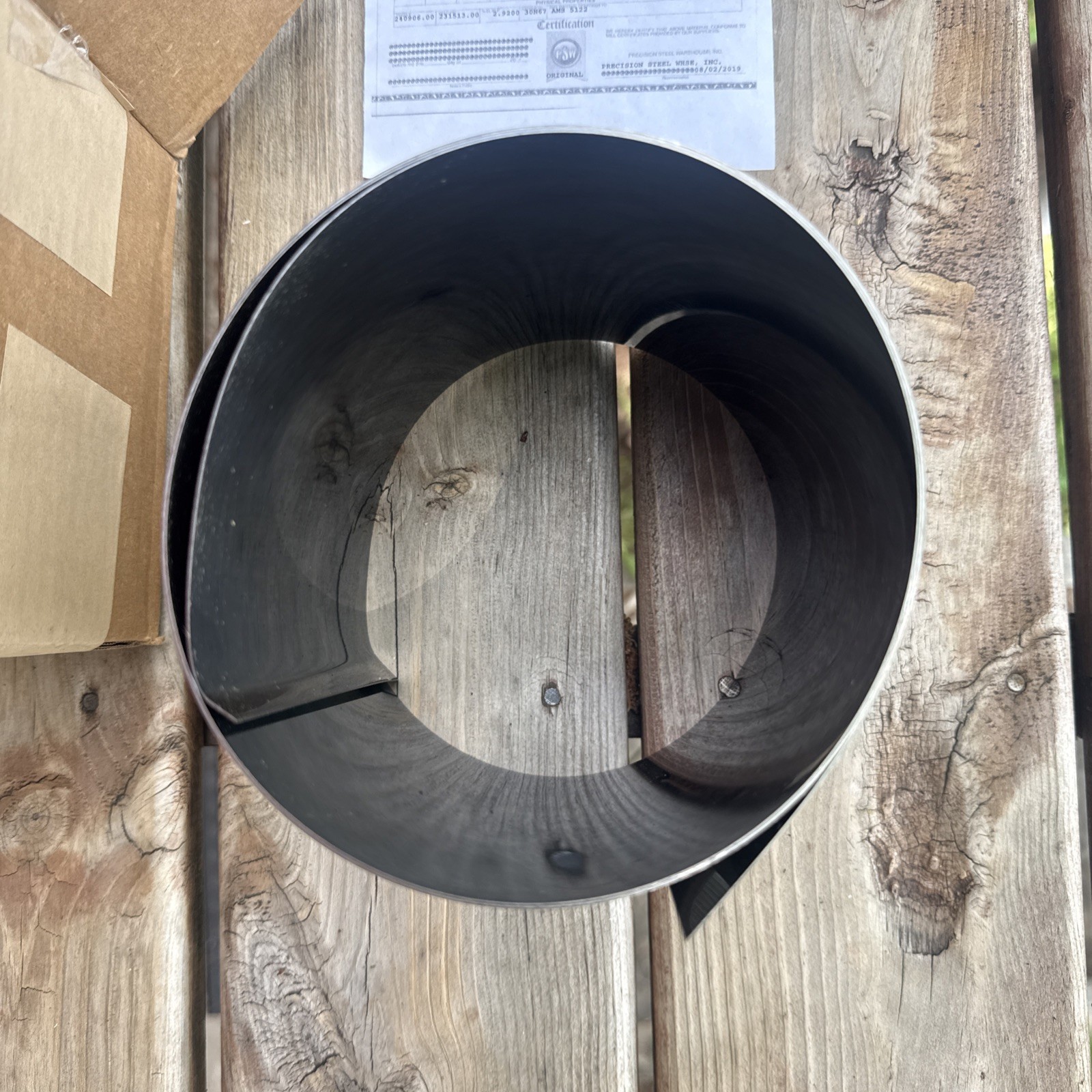 Blue Tempered Spring Steel .020 Thickness 50”x6”