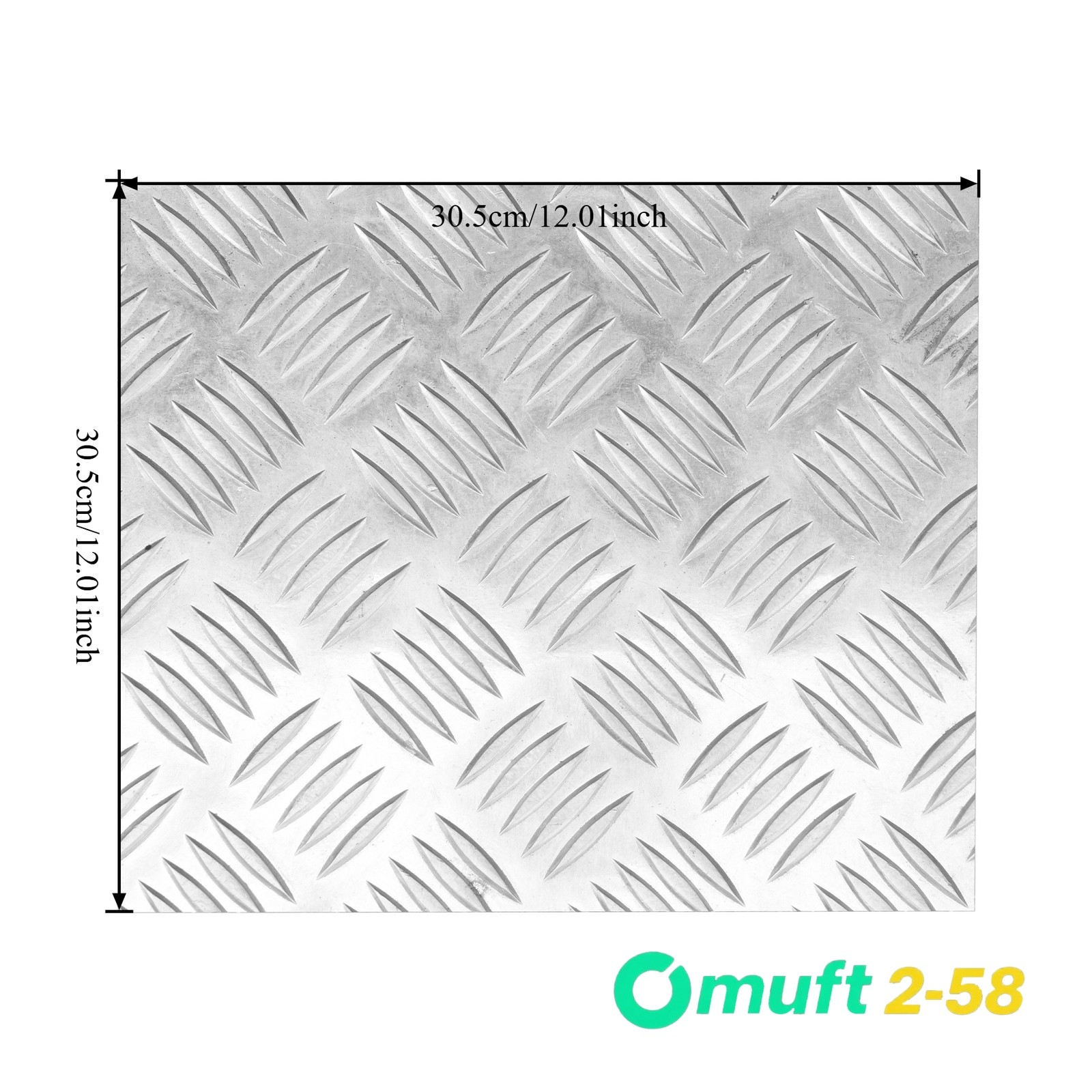 12×12 Inch Thick Aluminum Diamond Plate Sheet for DIY & Repair