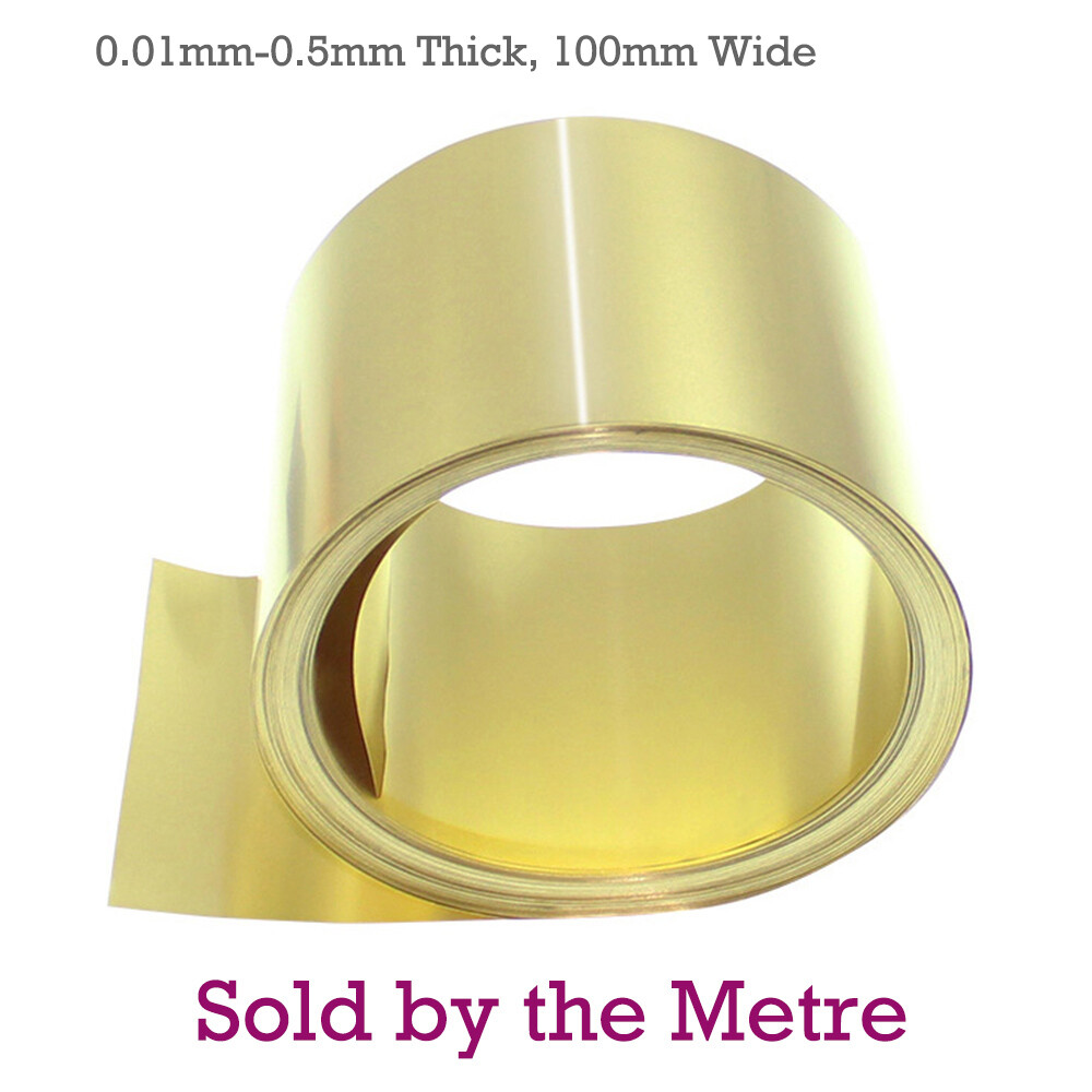 Thin Brass Foil Belt Metal Sheet Plate Model Making Material 100mm Wide