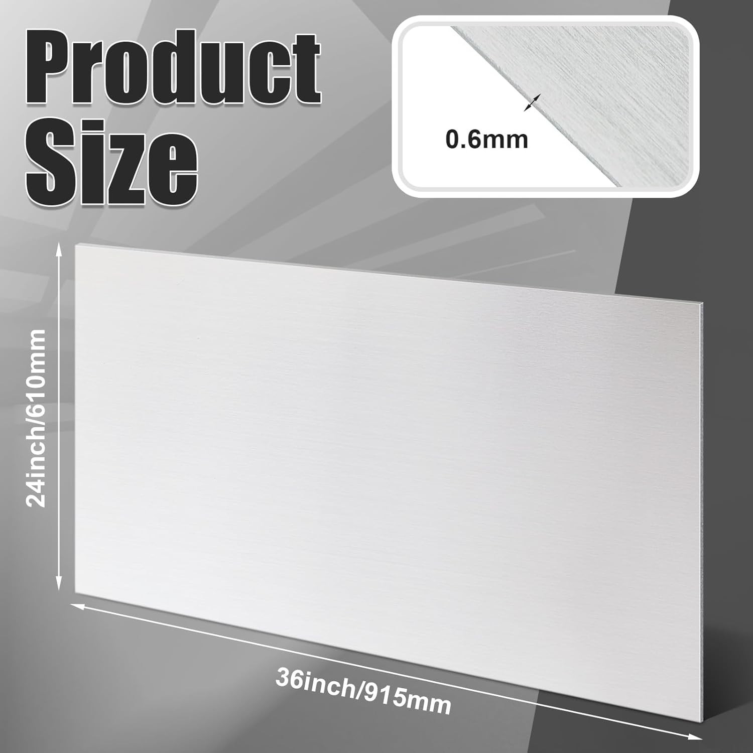 2 Pcs 430 Stainless Steel Sheet Metal 36 X 24 Inches 24GA Metal Plates Panel #4