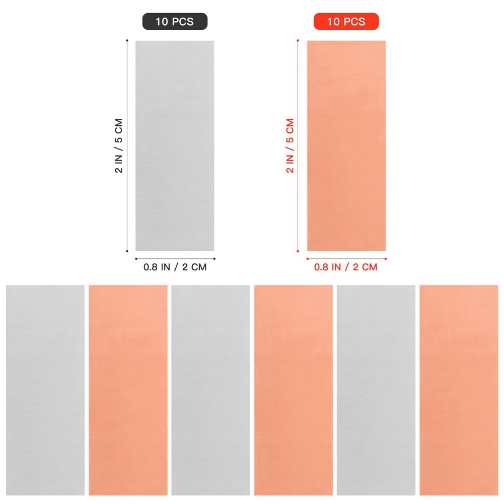 20pcs Pure Zinc Anode Sheet, High Purity Copper Anode Sheet, Electrode Zinc7093