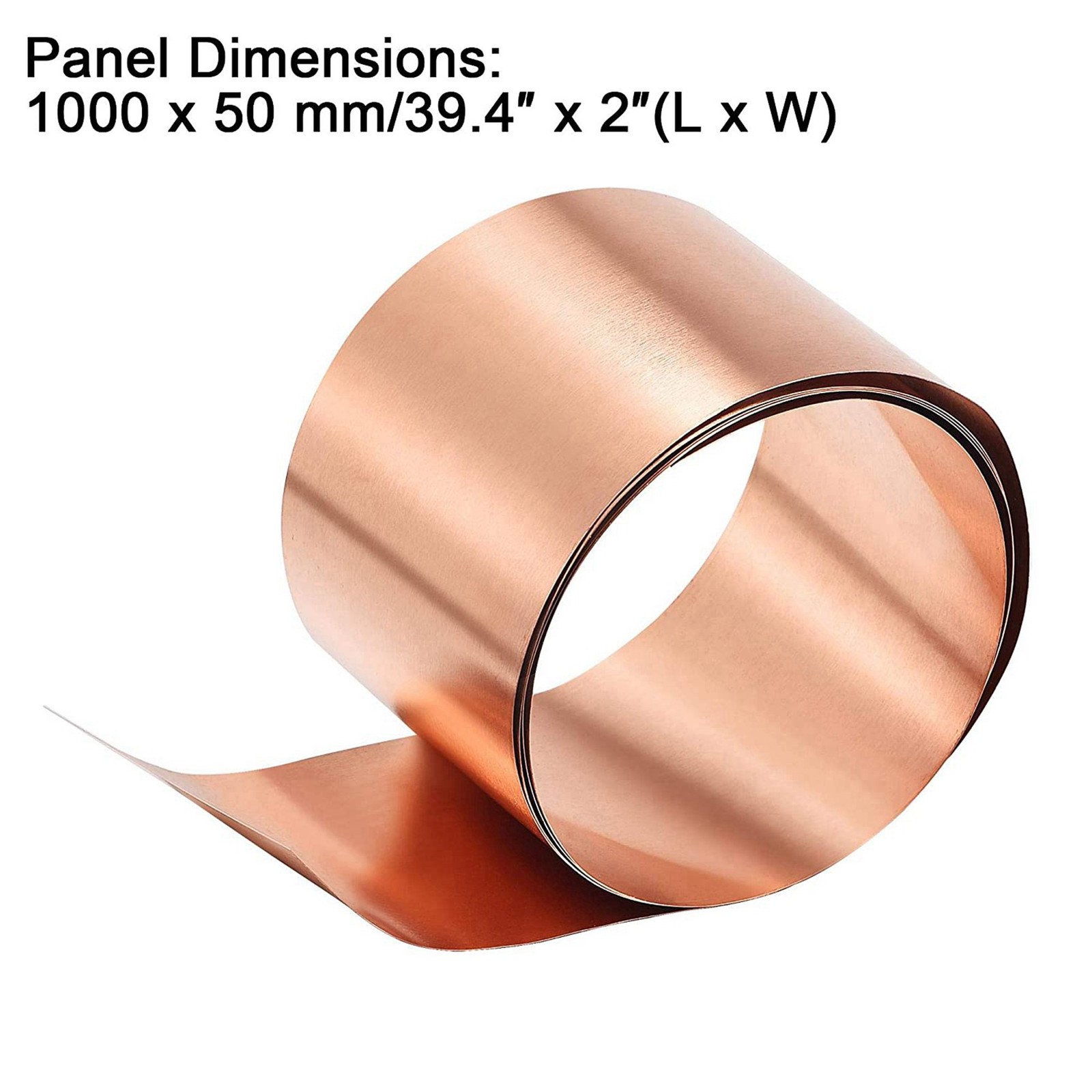 Copper Sheet Roll, Metal Foil Plate 1000mm X 50mm X 0.1mm 6pcs I9S8